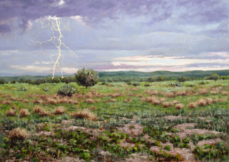 Thunderstorm in Arizona by artist Jose Blanco